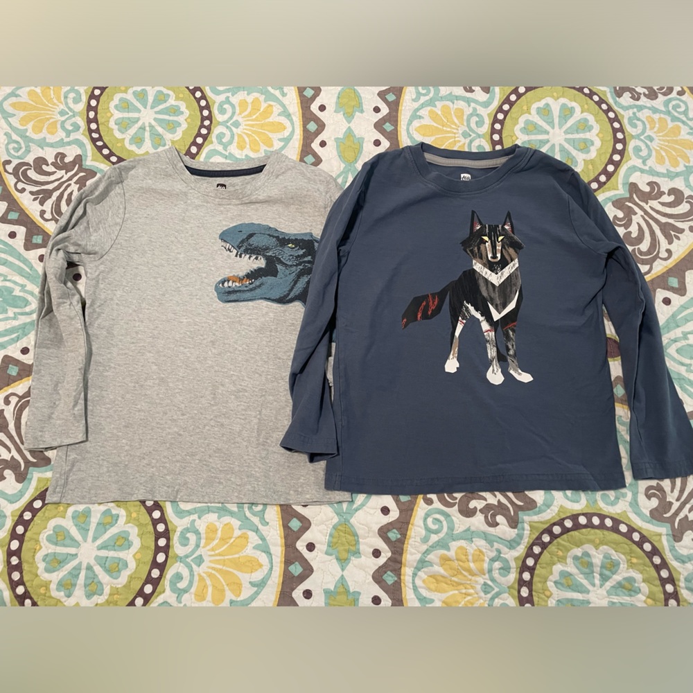 Lot of 2 Tea Collection boys shirts size 7